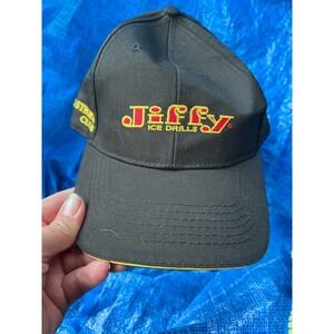 Outdoor Mens Jiffy Ice Drills Baseball Cap OSFM Black